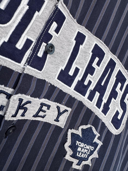 vintage gap x toronto maple leafs sporty prep cropped shirt | rework | NHL