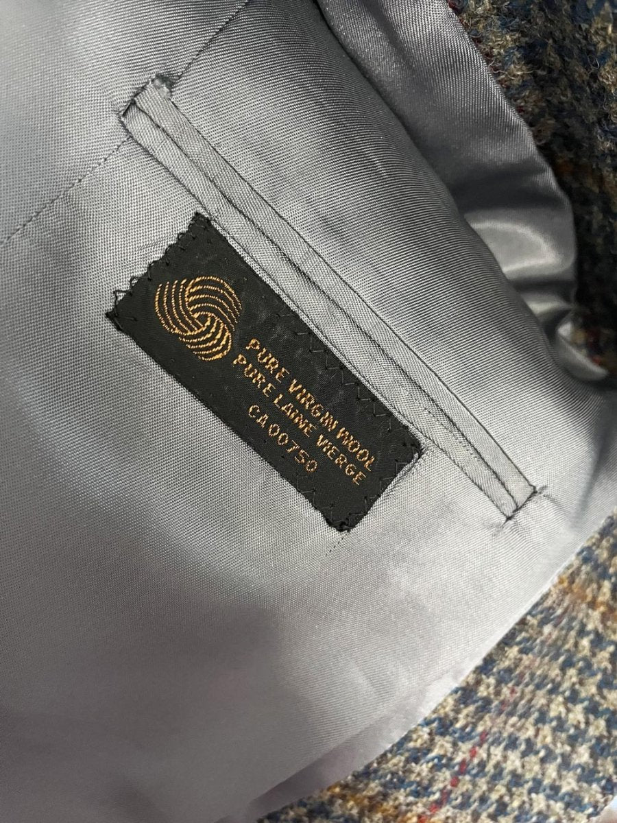 vintage daks 100% wool houndstooth tweed blazer - good market thrift store