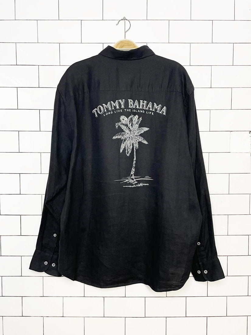 tommy bahama 100% linen island life full-button shirt