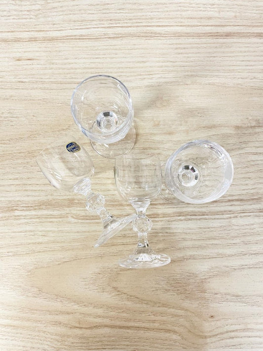 x4 vintage bomemia crystal shot glasses - good market thrift store