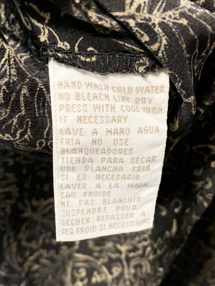vintage 100% silk floral leaf short sleeve top
