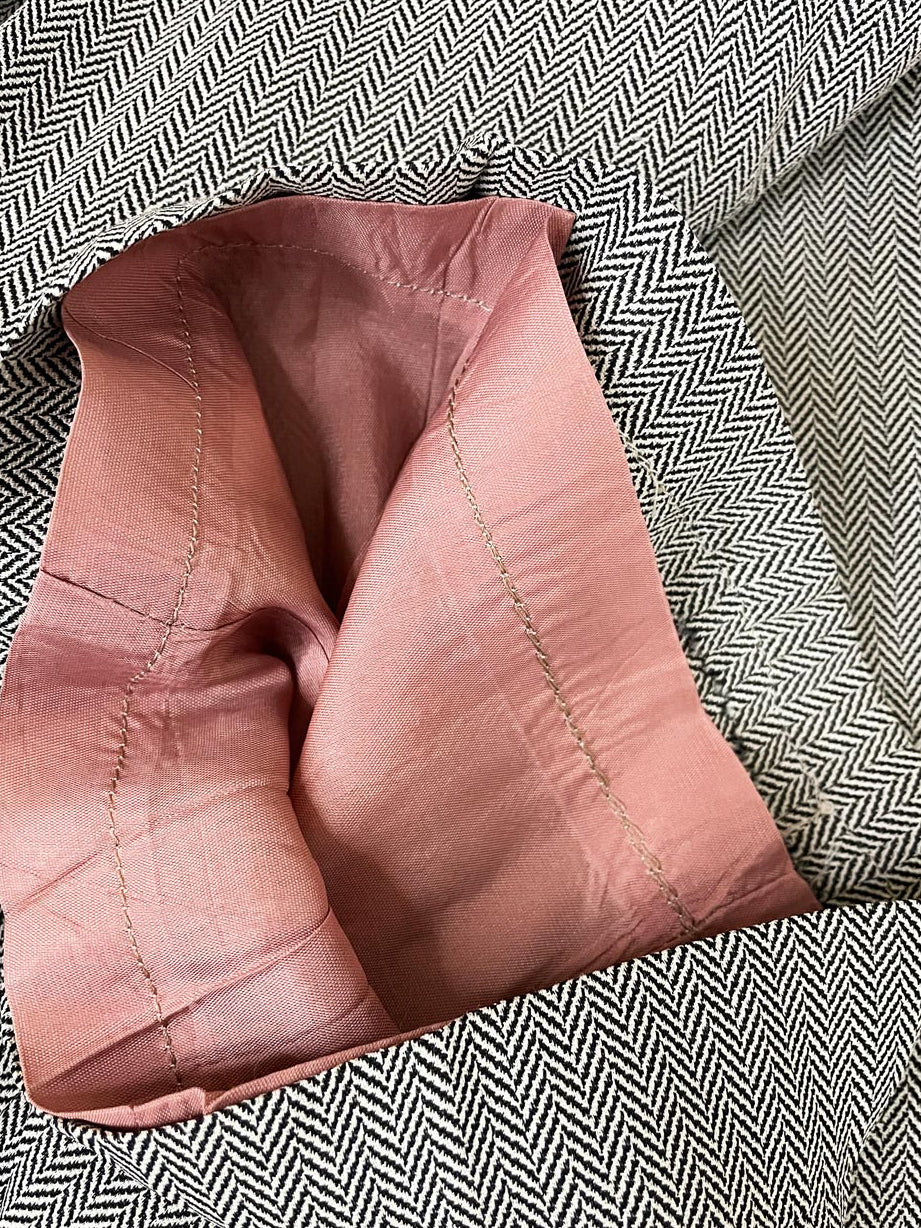 vintage 90s ann taylor herringbone pleated trouser | made in USA