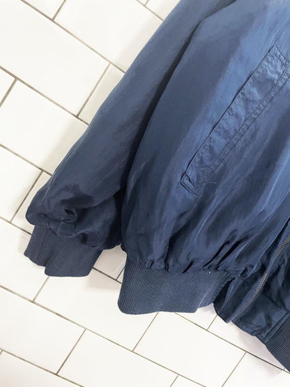 vintage 90s whitby 100% silk bomber jacket - good market thrift store