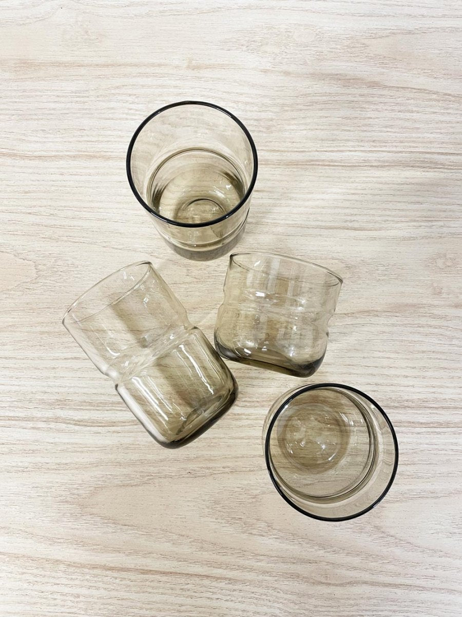 x4 vintage mcm dominion glass set | x2 rock glass x2 tumblers - good market thrift store