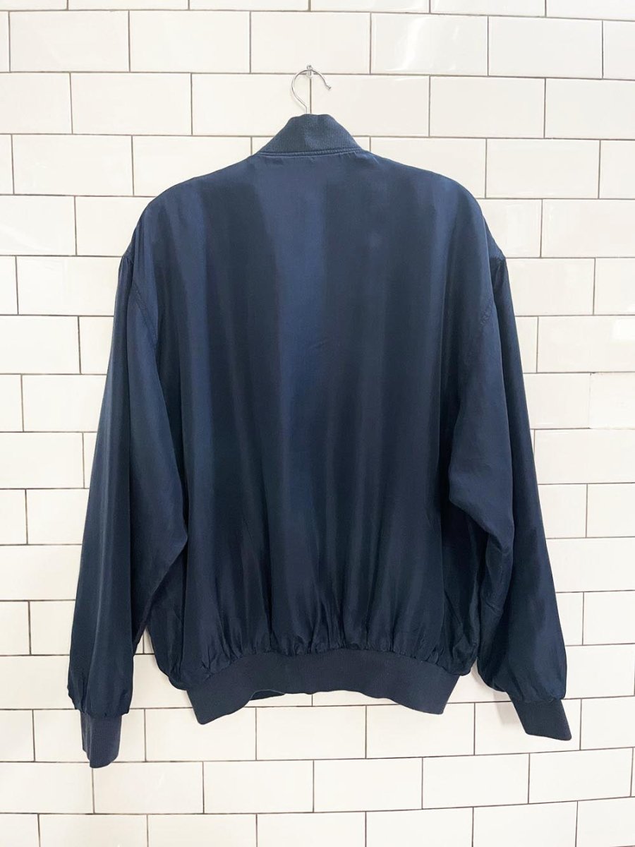 vintage 90s whitby 100% silk bomber jacket - good market thrift store