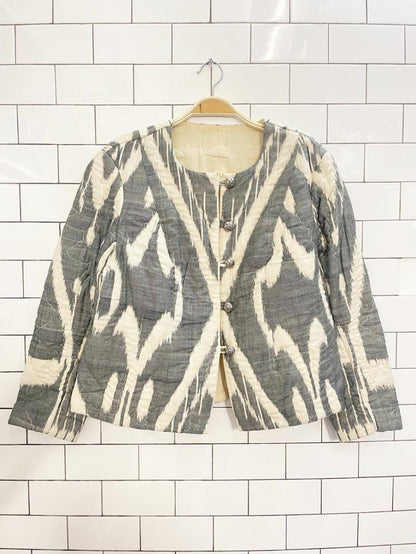 handmade neutrals soft quilted jacket - good market thrift store