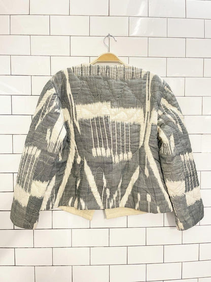 handmade neutrals soft quilted jacket - good market thrift store