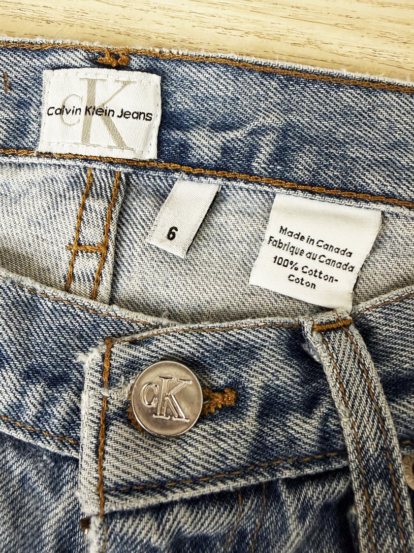vintage 90s calvin klein jeans high rise straight leg jeans | made in Canada