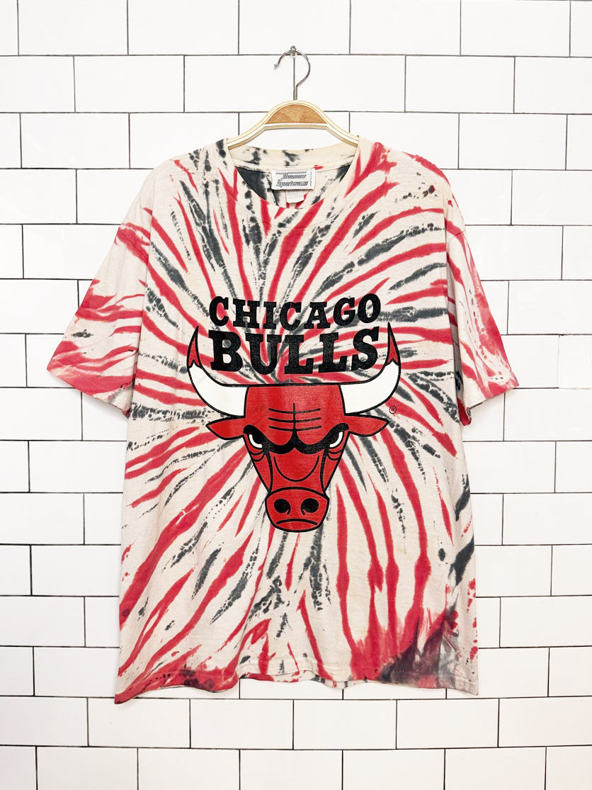 vintage 90s chicago bulls tie dye tee | made in USA | hummer sportswear