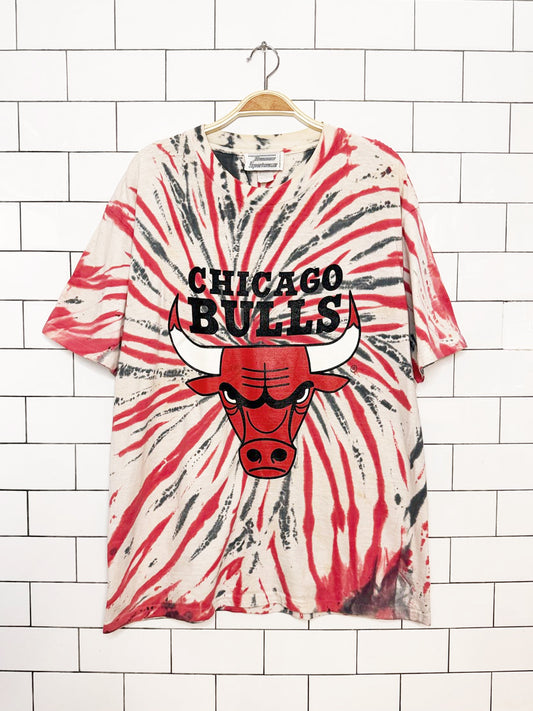 vintage 90s chicago bulls tie dye tee | made in USA | hummer sportswear