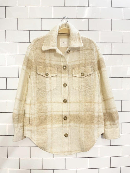 wilfred free ganna wool - alpaca blend shirt jacket | aritzia - good market thrift store
