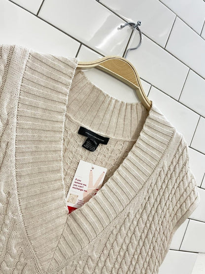 french connection cable knit vest - good market thrift store