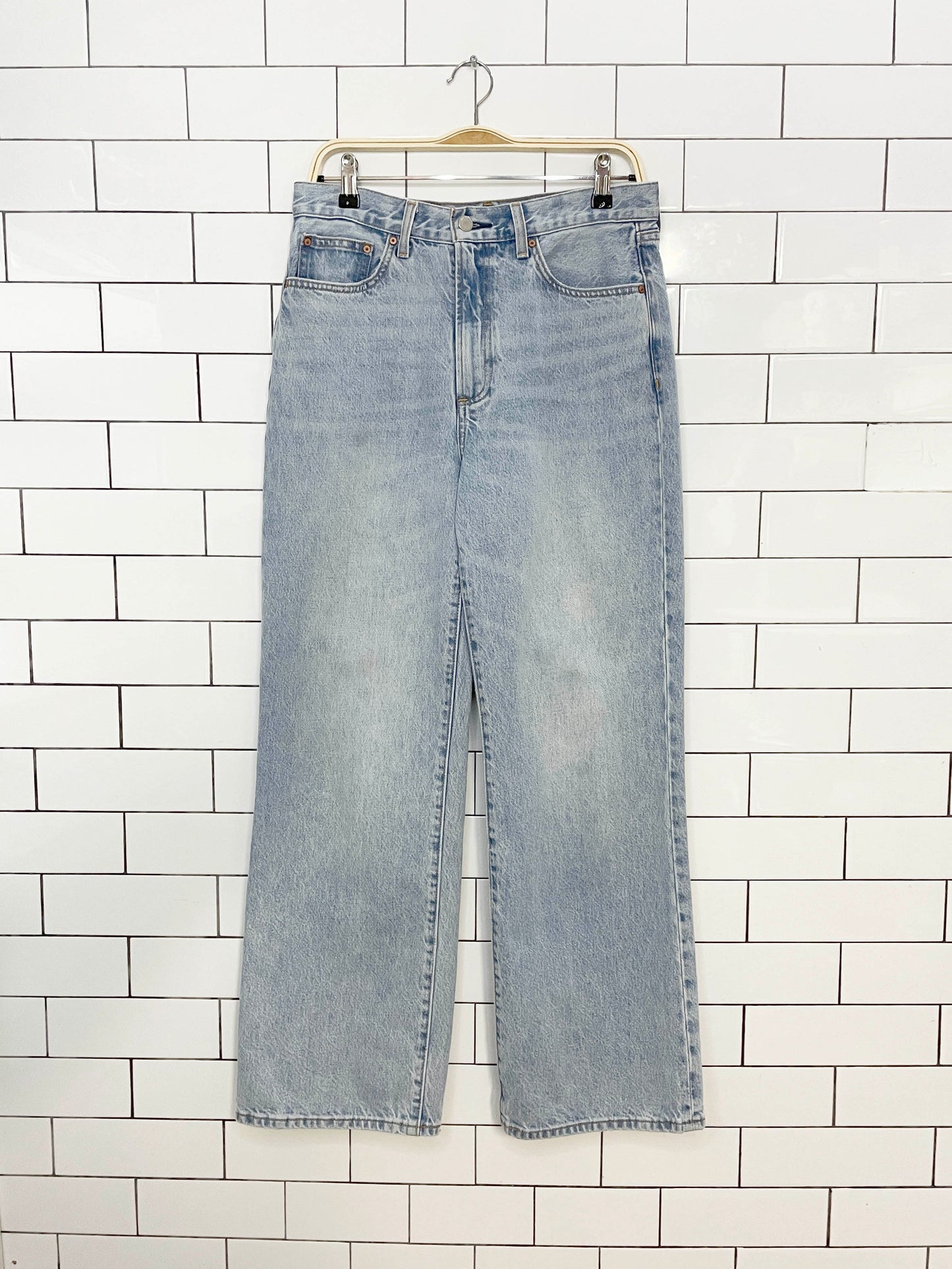 denim forum the farrah high rise wide leg jeans | aritzia