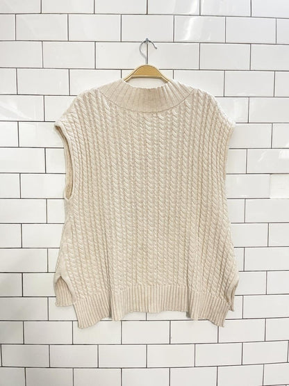 french connection cable knit vest - good market thrift store