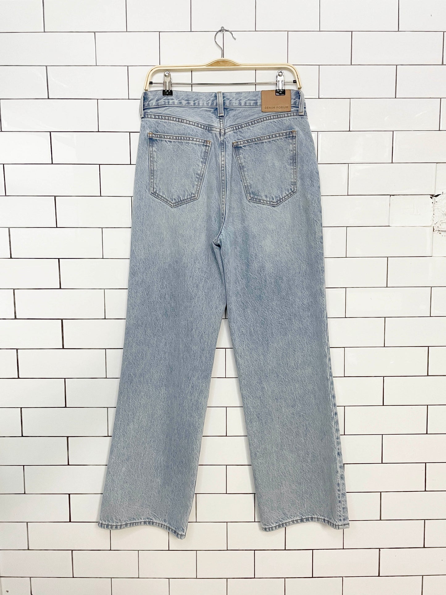 denim forum the farrah high rise wide leg jeans | aritzia