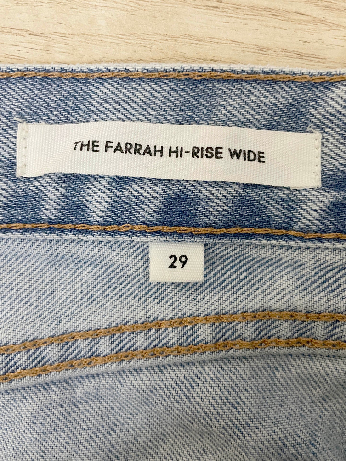 denim forum the farrah high rise wide leg jeans | aritzia