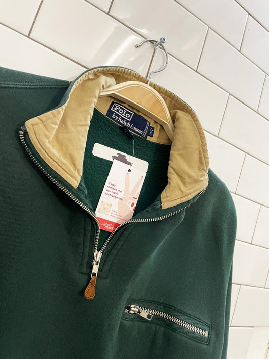 vintage 80s polo ralph lauren 1/4 zip sweatshirt - good market thrift store