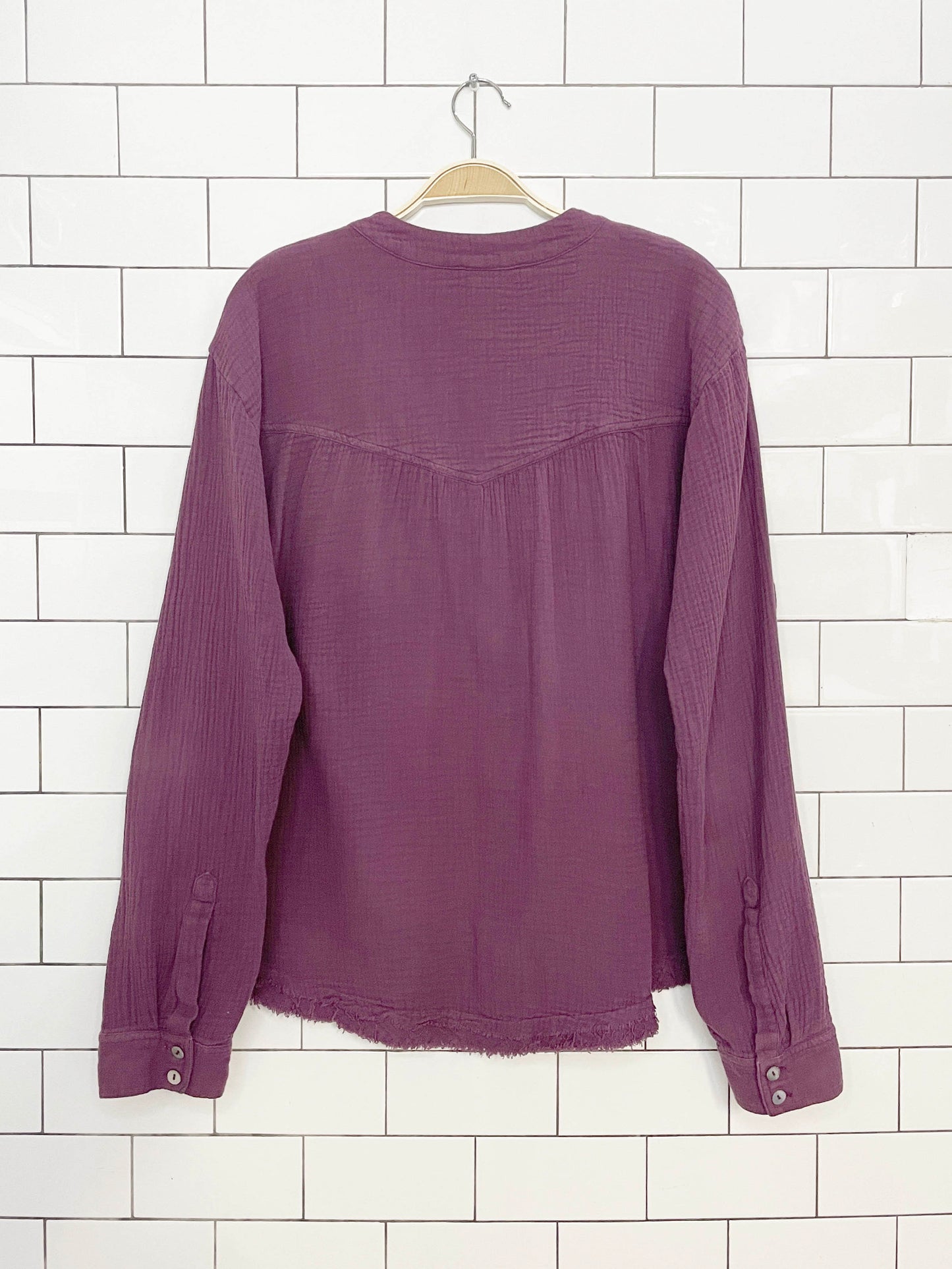 free people changing horizons gauze cotton oversized top