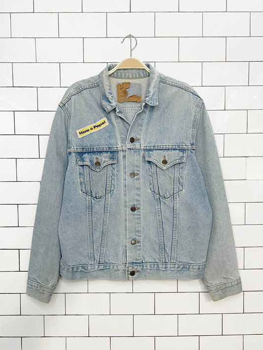 vintage 80s levi's light washed denim trucker jacket | made in Canada