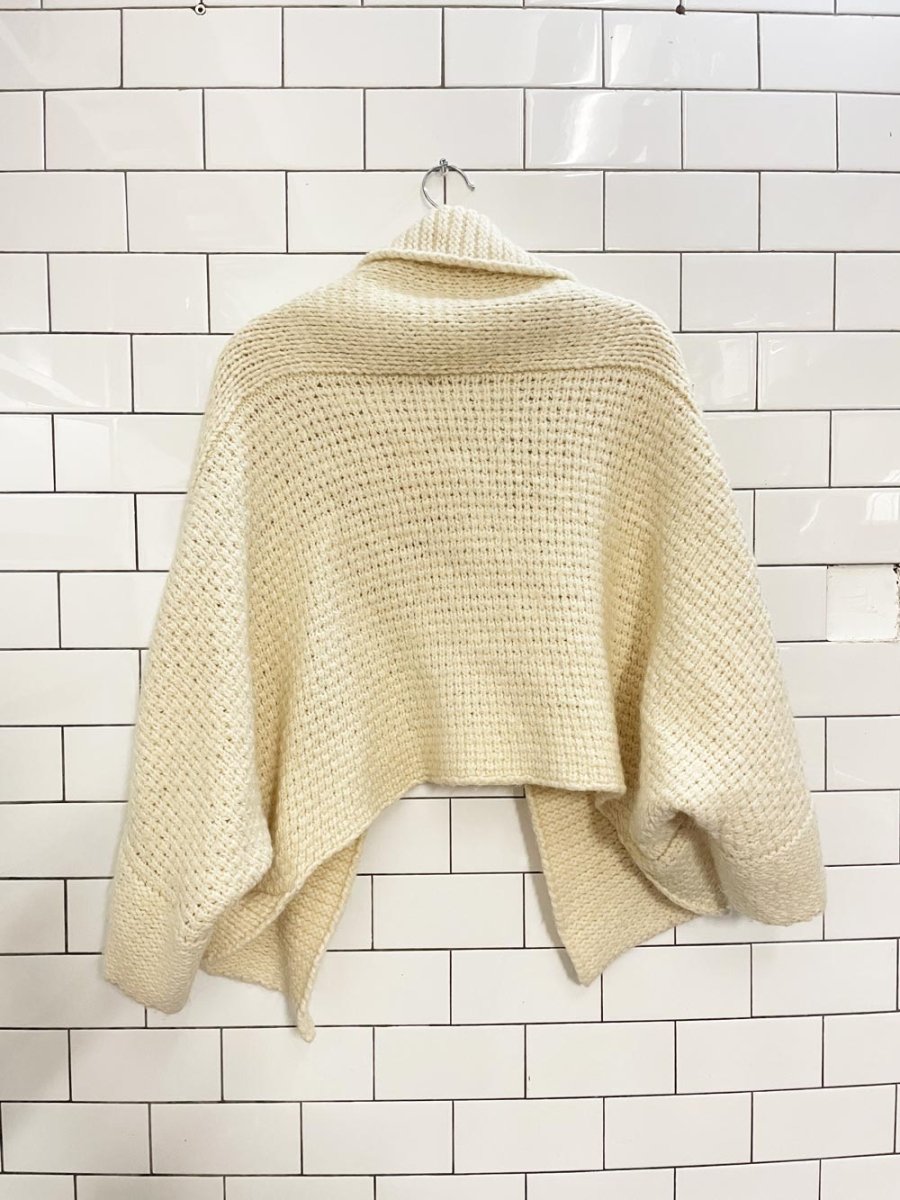 magnolia alpaca - wool open cardigan shawl - good market thrift store