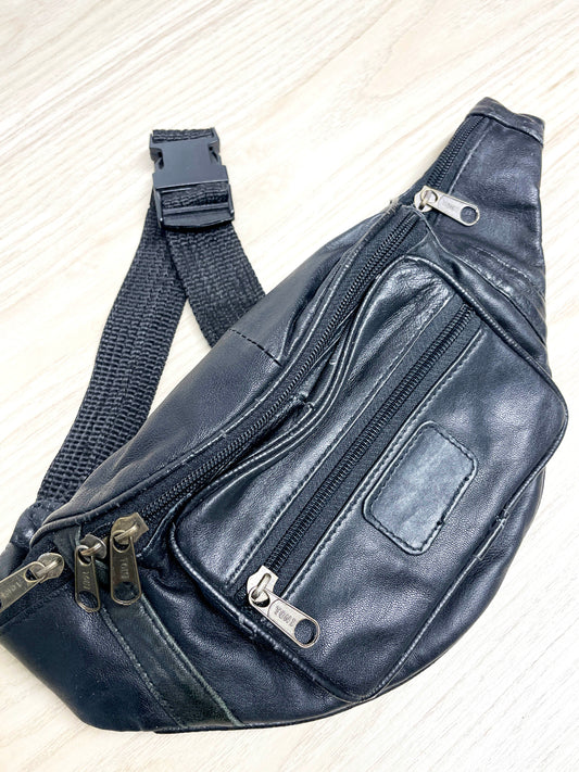 vintage soft leather belt bag | made in India