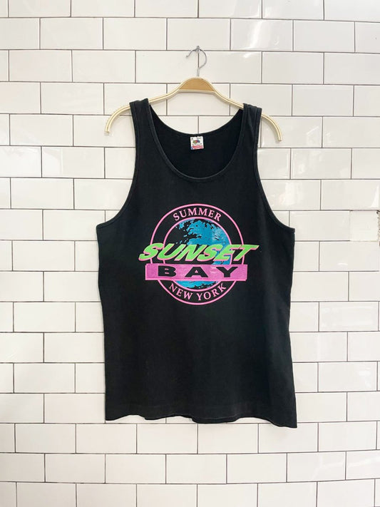 vintage 90s sunset bay retro tank top - good market thrift store