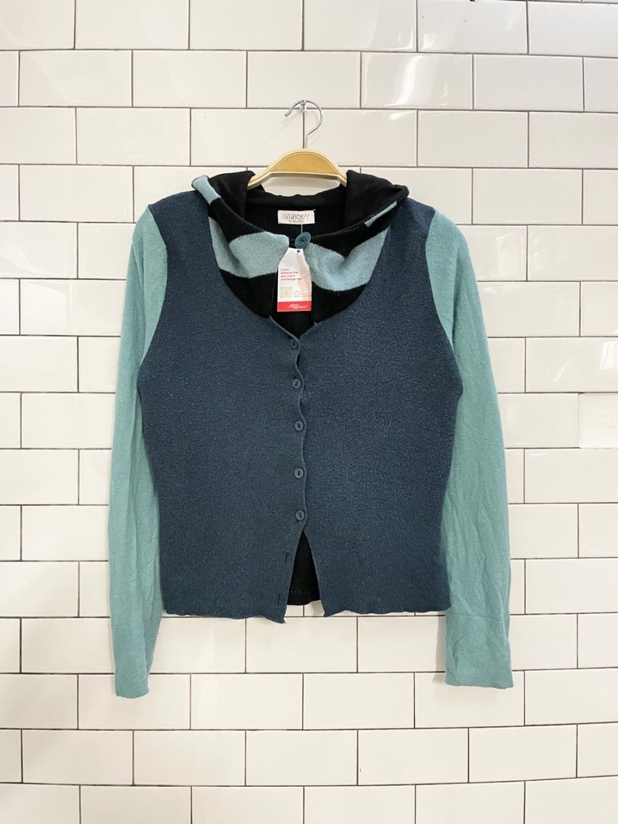 embody by tara white artsy wool knit hoodie - good market thrift store