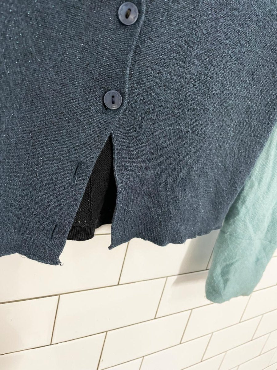 embody by tara white artsy wool knit hoodie - good market thrift store