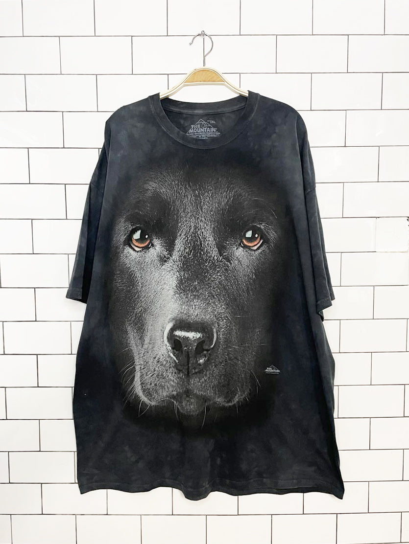 vintage 00s the mountain dog face tie dye tee | made in USA
