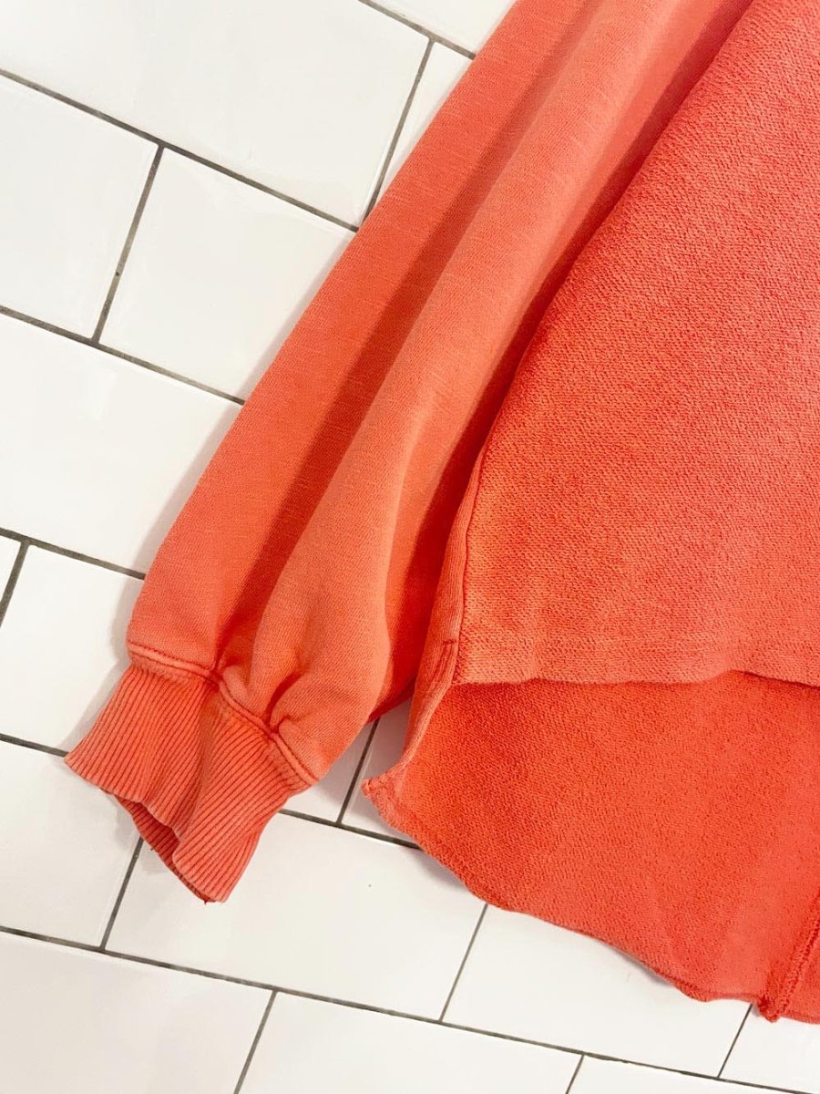 pilcro oversized raw edge v - neck sweatshirt | anthropologie - good market thrift store