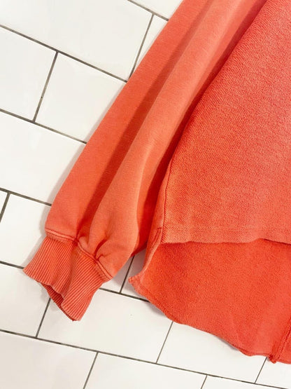 pilcro oversized raw edge v - neck sweatshirt | anthropologie - good market thrift store