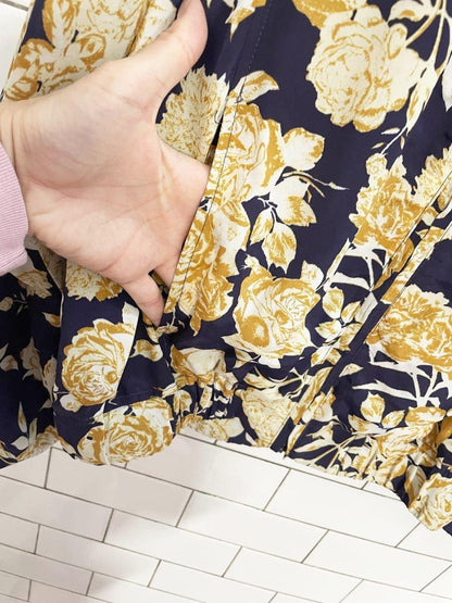 frank and oak silk - blend batwing floral jacket - good market thrift store