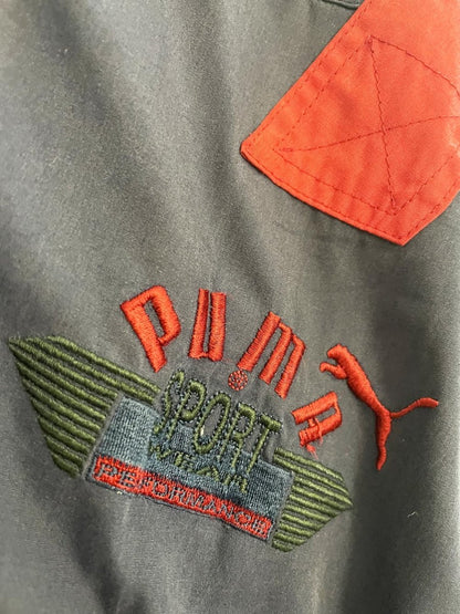 vintage 90s puma colourblock embroidered logo jacket - good market thrift store
