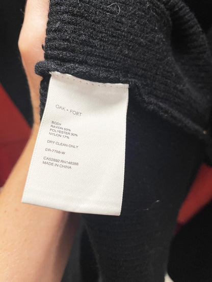 oak + fort 2024 sweetheart ribbed knit long sleeve midi dress - good market thrift store