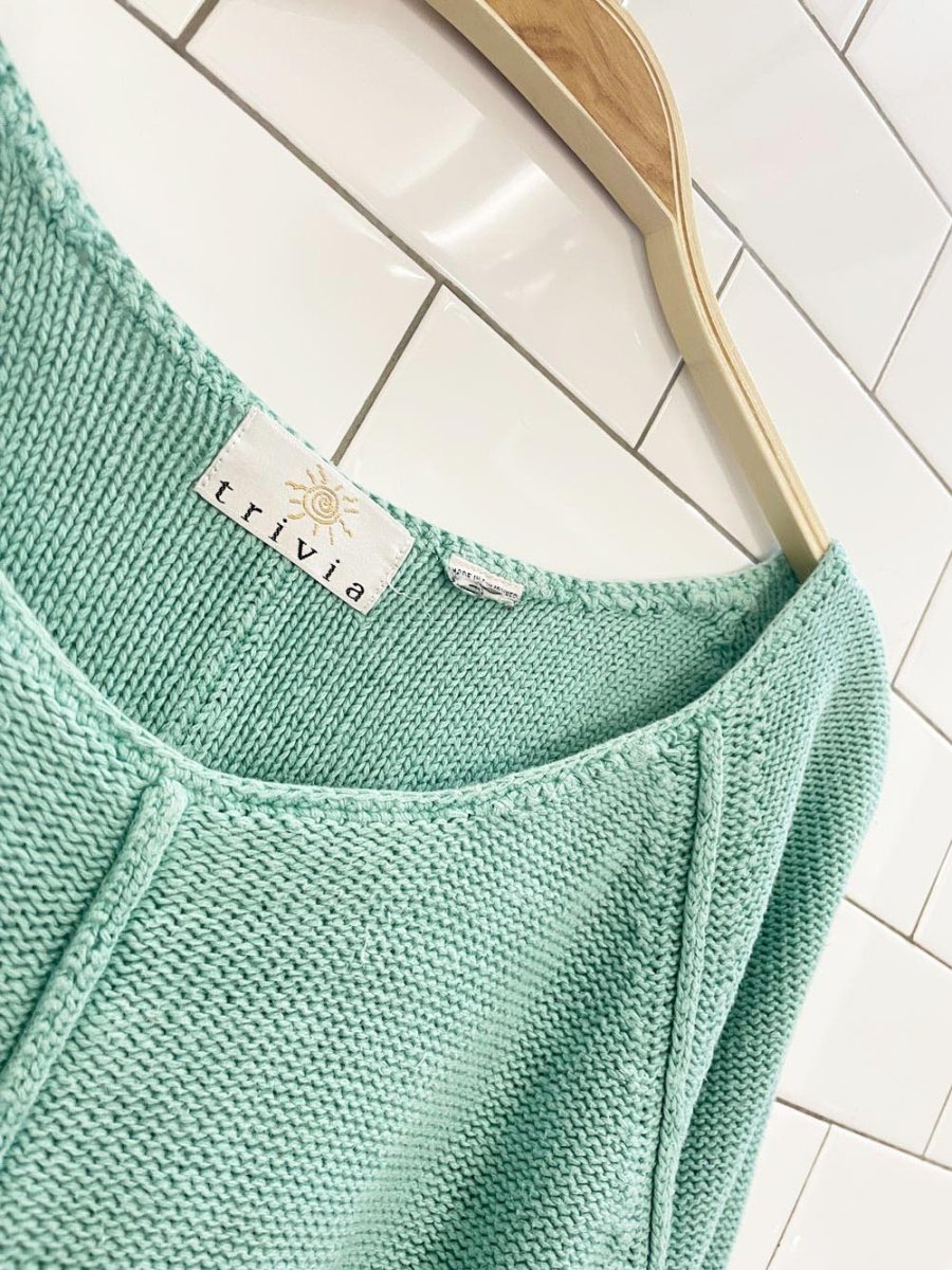 vintage 90s trivia relaxed knit sweater - good market thrift store