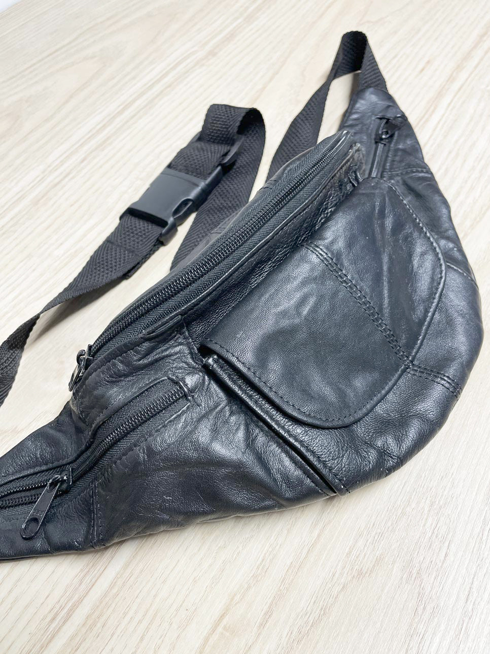 vintage soft leather belt bag | made in India