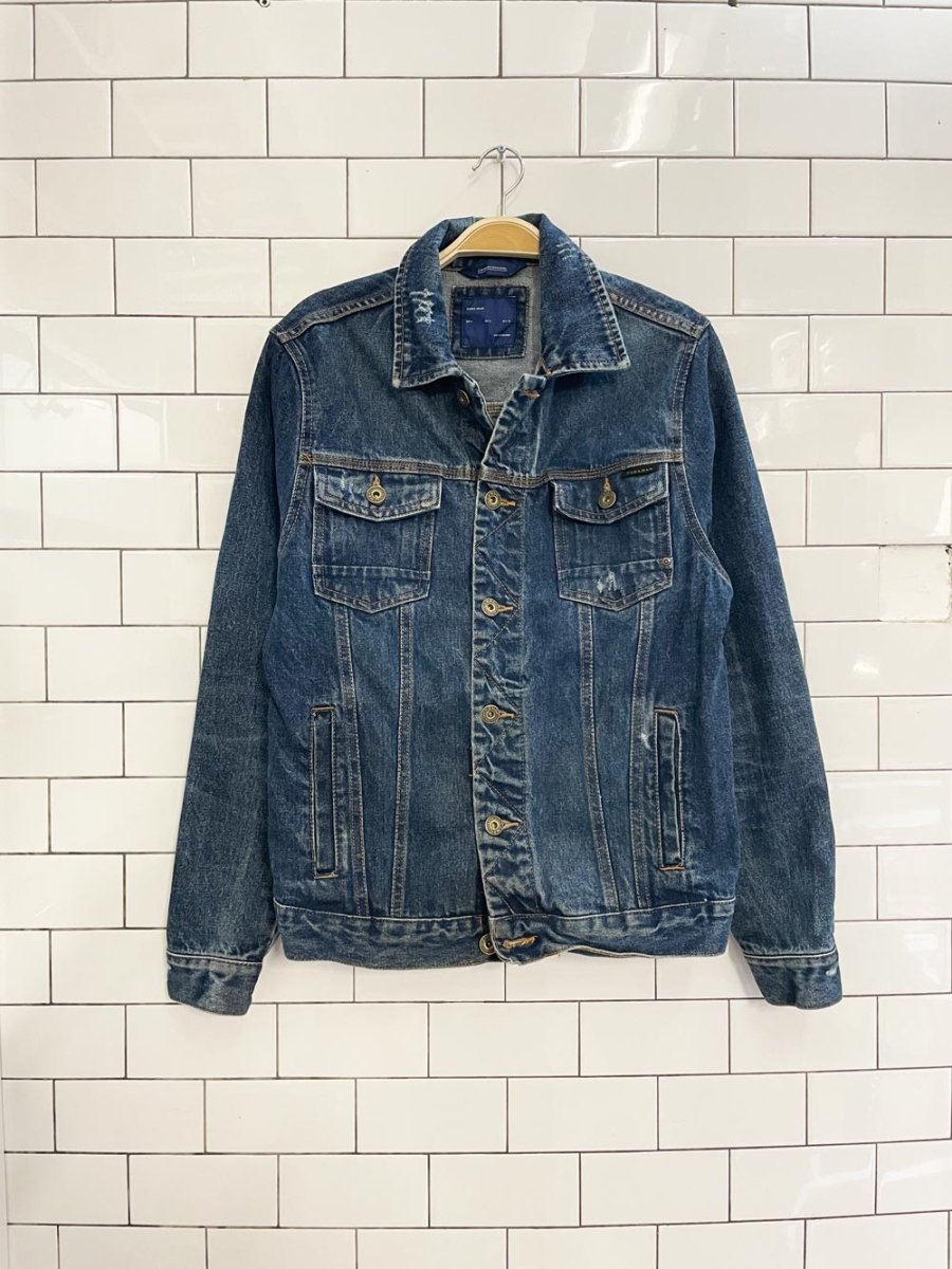 zara denim trucker jacket - good market thrift store