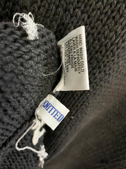 vintage 80s episcia hand - knit metallic florals cotton sweater - good market thrift store