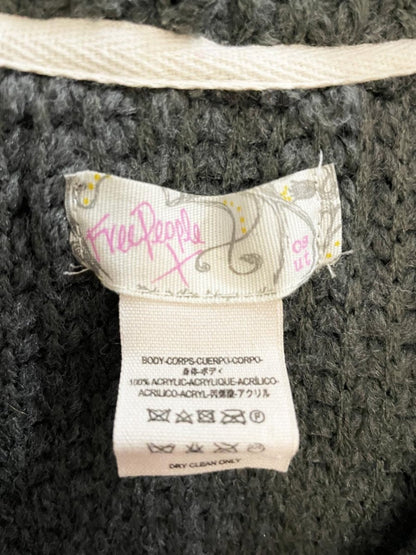 free people brook hooded knit poncho - good market thrift store