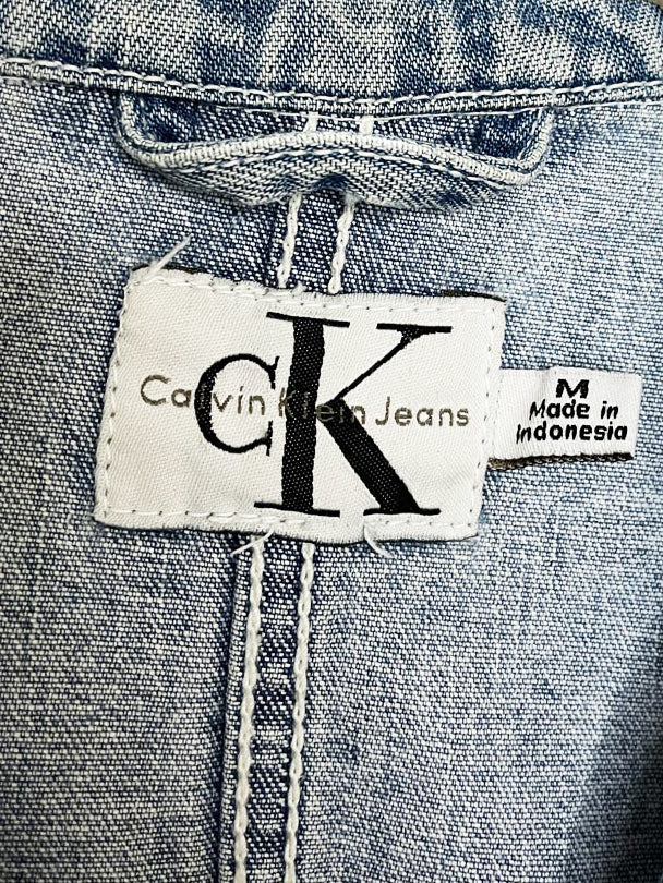 vintage 90s calvin klein jeans oversized denim chore jacket