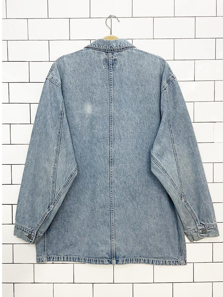 vintage 90s calvin klein jeans oversized denim chore jacket