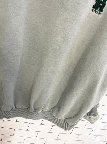 vintage 90s windriver WR logo distressed cottage crewneck sweatshirt - good market thrift store