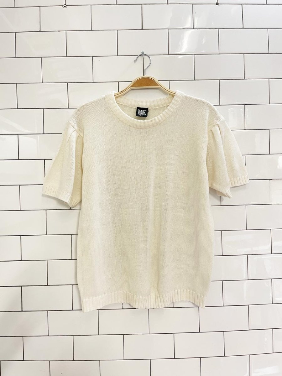 vintage 00s basic editions puff sleeve knit top - good market thrift store