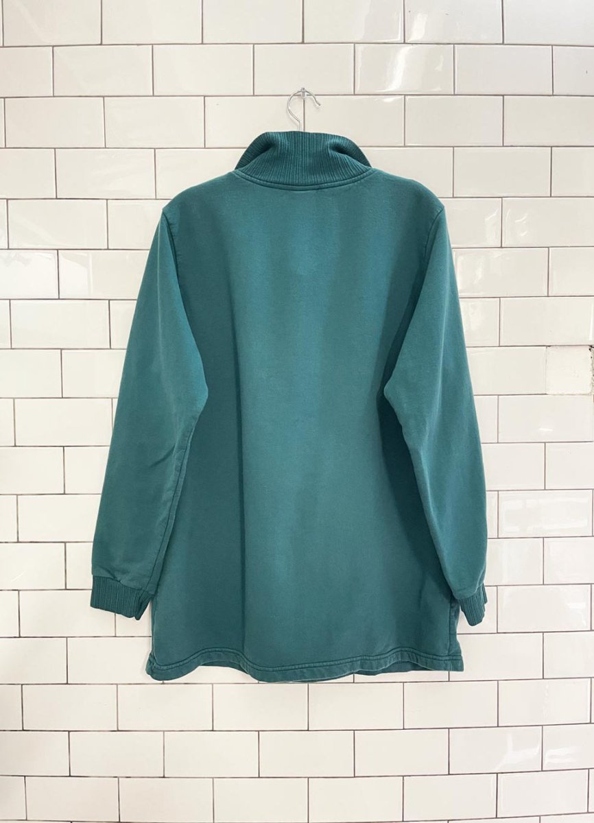 vintage 90s boca authentic 1/4 zip ribbed cuff sweatshirt - good market thrift store