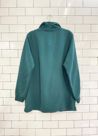 vintage 90s boca authentic 1/4 zip ribbed cuff sweatshirt - good market thrift store