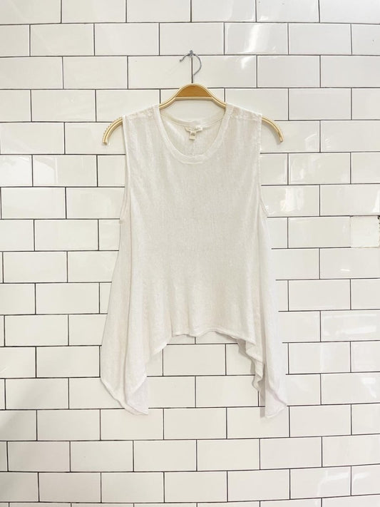 eileen fisher 100% organic linen drape tank - good market thrift store