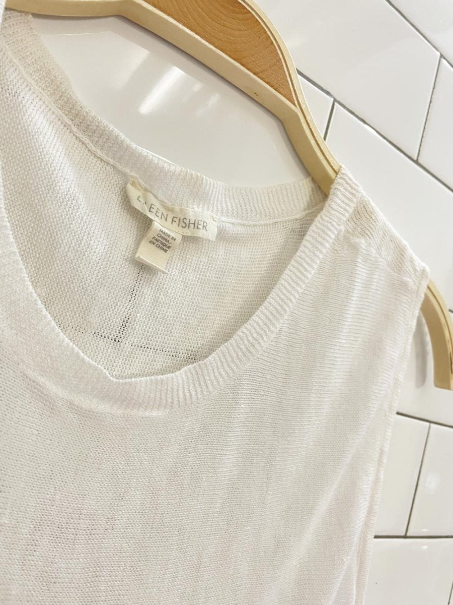 eileen fisher 100% organic linen drape tank - good market thrift store