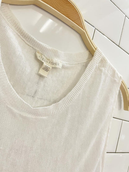 eileen fisher 100% organic linen drape tank - good market thrift store