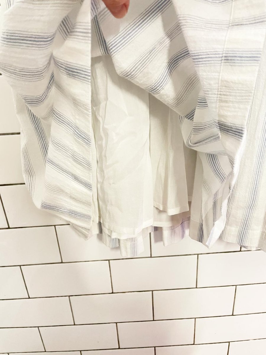 nwt rebecca taylor yarn die ruffle stripe midi dress - good market thrift store