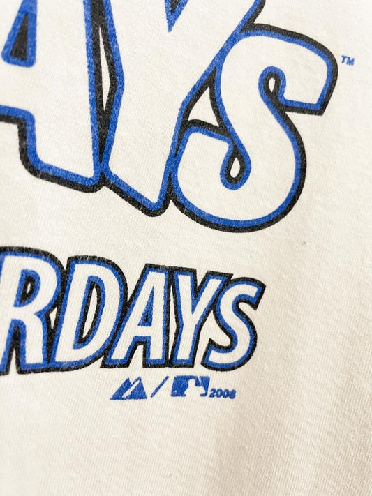 vintage 00s majestic blue jays jr jays baseball tee - good market thrift store